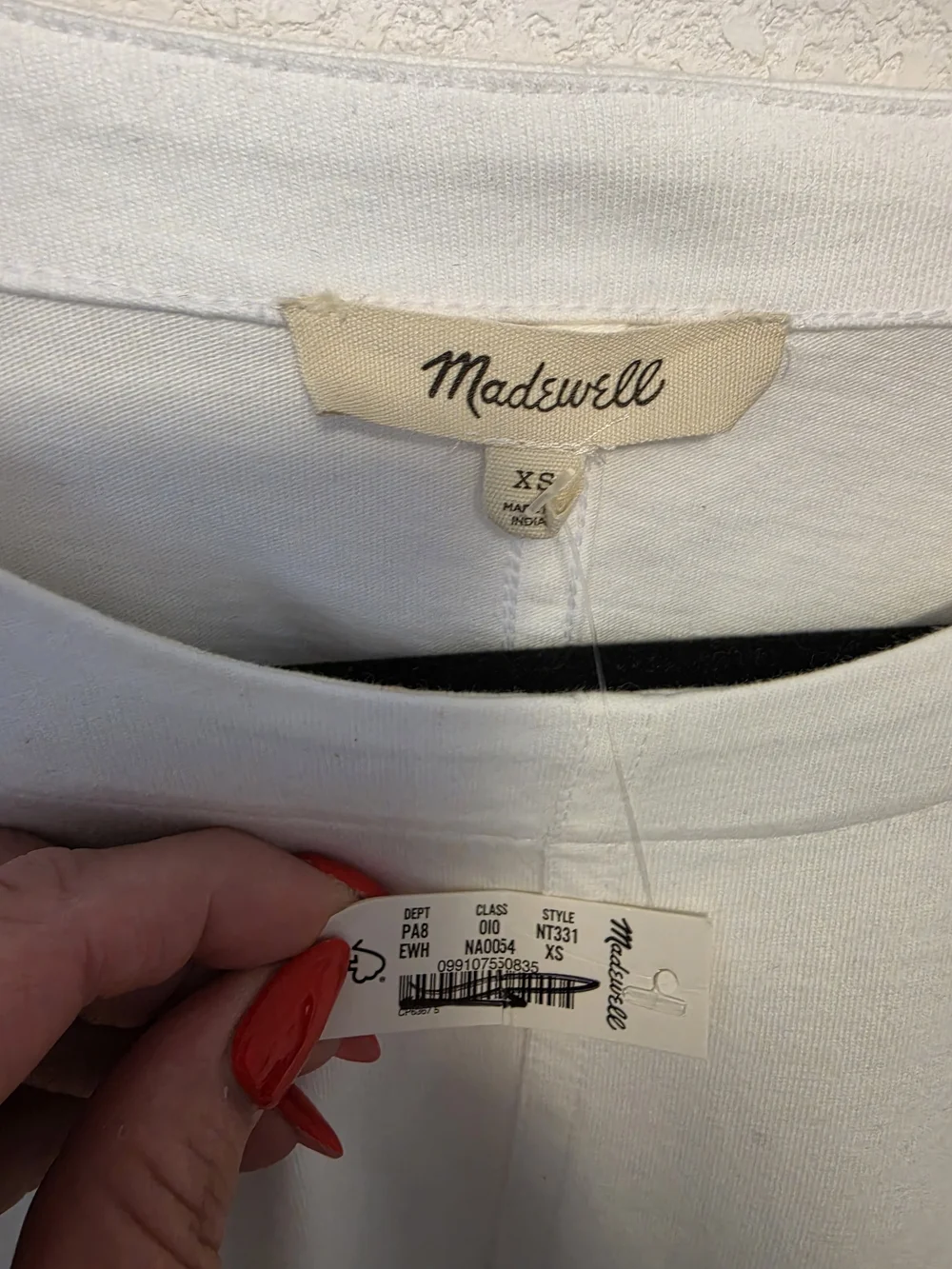 Madewell Puff-Sleeve White Top Size XS *Has a couple marks